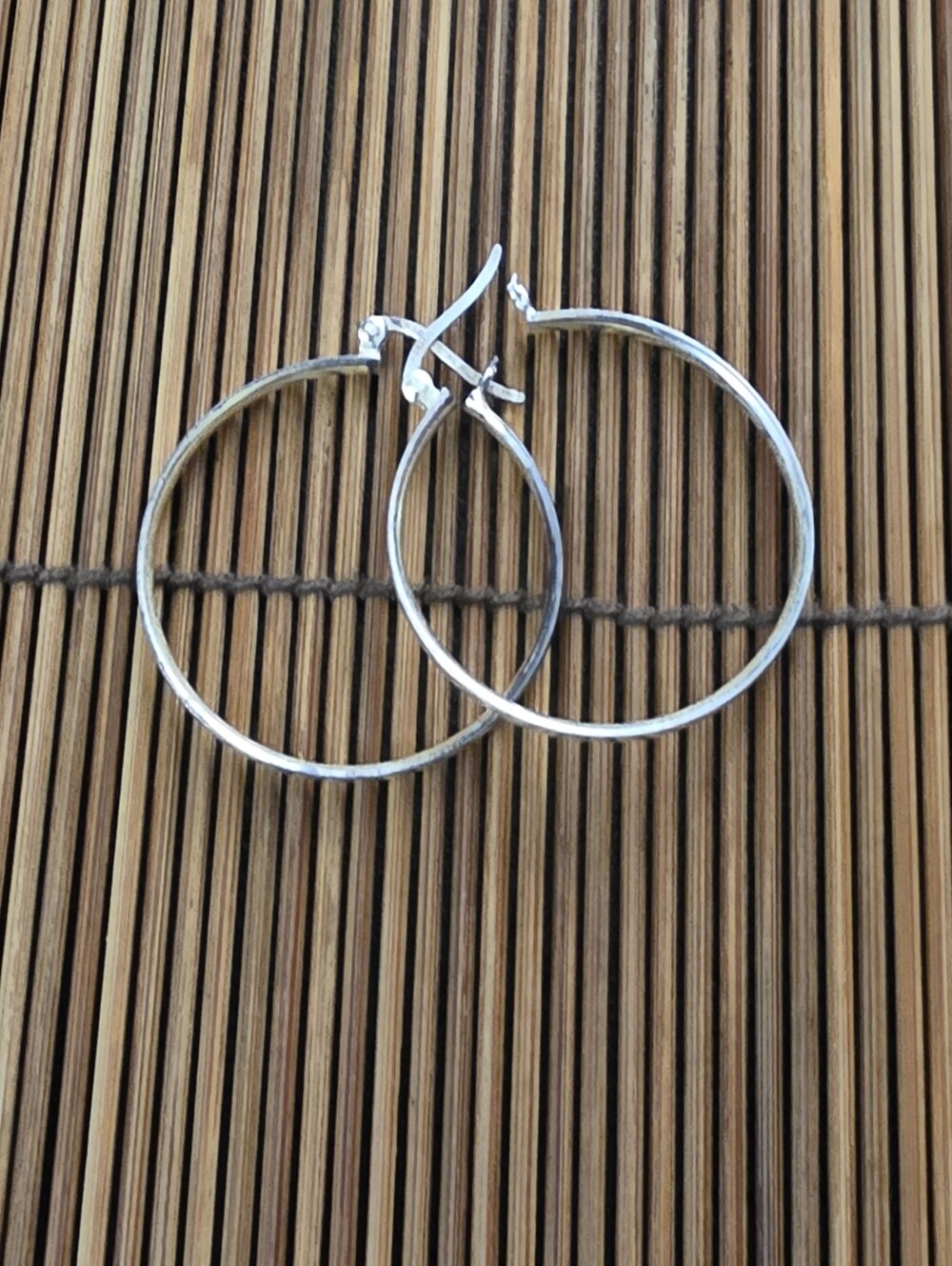 925 Silver Hoop Earrings (Vintage)